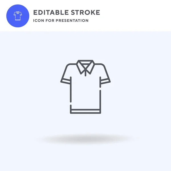 Polo Shirt icoon vector, gevuld plat bord, solide pictogram geïsoleerd op wit, logo illustratie. Polo Shirt icoon voor presentatie. — Stockvector