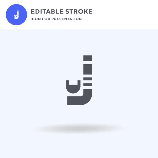 Snorkel icoon vector, gevuld plat bord, solide pictogram geïsoleerd op wit, logo illustratie. Snorkel icoon voor presentatie. — Stockvector