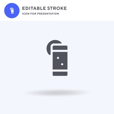 Tuzlu simge vektörü, düz tabela, beyaz üzerine izole edilmiş katı resim, logo illüstrasyonu. Sunum için tuzlu simge.