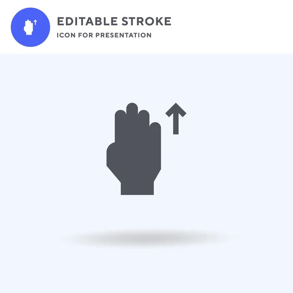 Hand icoon vector, gevulde vlakke teken, solide pictogram geïsoleerd op wit, logo illustratie. Handpictogram voor presentatie. — Stockvector