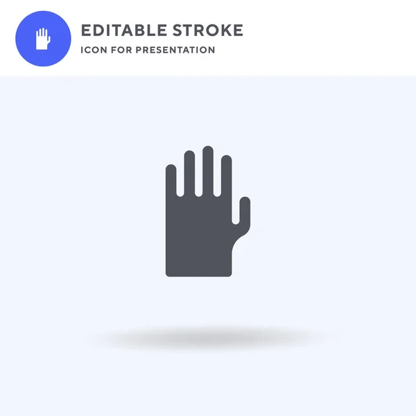 Handschuhe Symbol-Vektor, gefüllte flache Zeichen, solides Piktogramm isoliert auf weiß, Logo-Abbildung. Handschuh-Symbol zur Präsentation. — Stockvektor