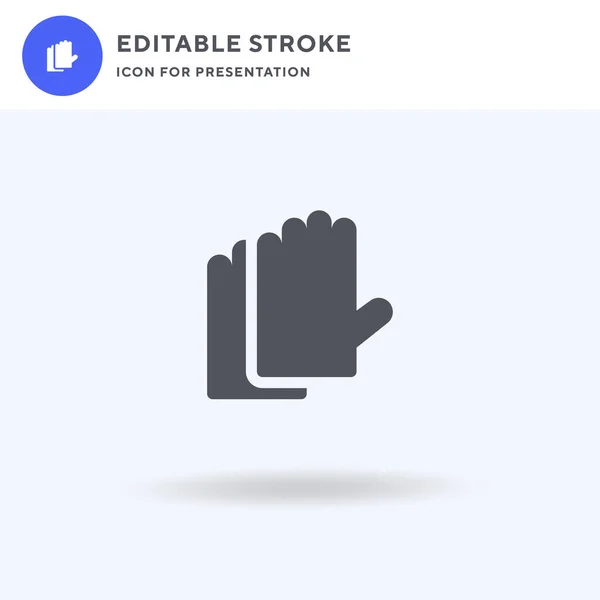 Rubber Handschoenen icoon vector, gevuld plat teken, solide pictogram geïsoleerd op wit, logo illustratie. Rubber Handschoenen icoon voor presentatie. — Stockvector