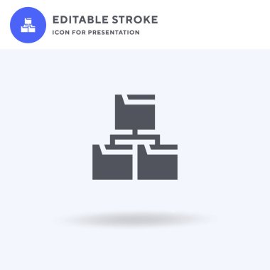 Dizin simgesi vektörü, düz işaret, beyaz üzerine izole edilmiş katı resim, logo illüstrasyonu. Sunum için dizin simgesi.