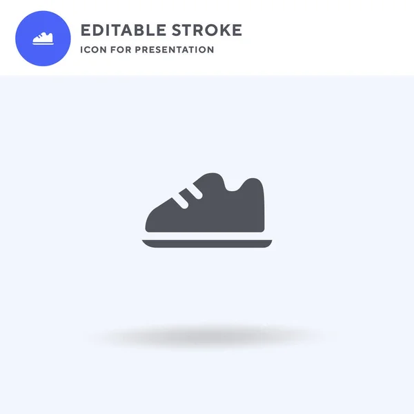 Schoenen Icoon Vector Gevuld Plat Teken Solide Pictogram Geïsoleerd Wit — Stockvector