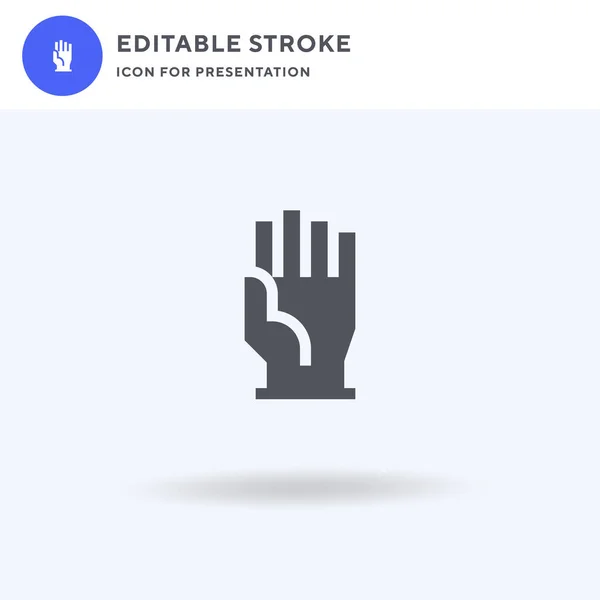 Handschoen icoon vector, gevuld plat teken, solide pictogram geïsoleerd op wit, logo illustratie. Handschoen icoon voor presentatie. — Stockvector