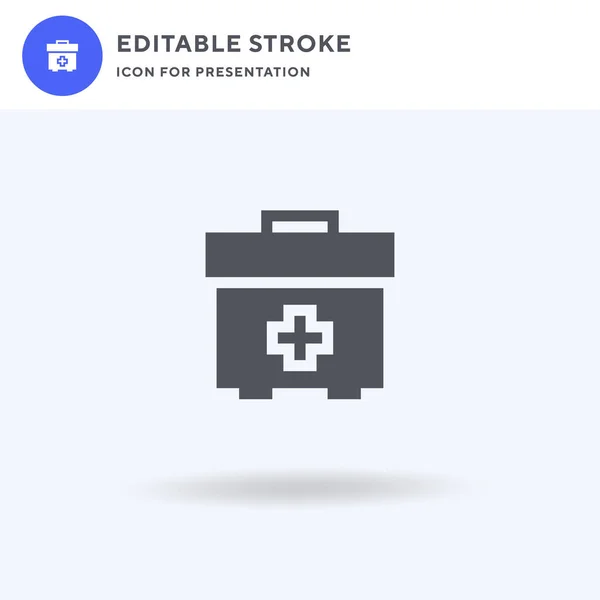 EHBO Kit icoon vector, gevuld plat bord, solide pictogram geïsoleerd op wit, logo illustratie. EHBO Kit icoon voor presentatie. — Stockvector