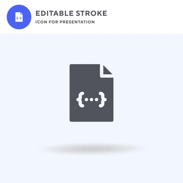 Vector Icono Css Signo Plano Lleno Pictograma Sólido Aislado Blanco — Vector de stock