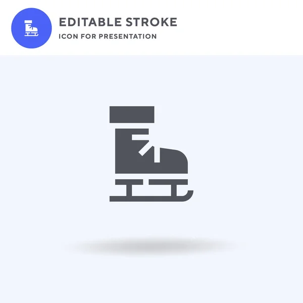 아이스 스케이트 아이콘 벡터 (Ice Skate icon vector) 는 흰색에 분리 된 평평 한 기호, 고체 픽 토 그램, 로고 삽화를 채웠다. 발표를 위한 아이스 스케이트 아이콘. — 스톡 벡터