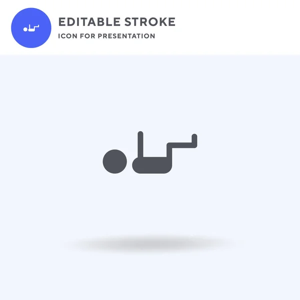 Stretch Icon Vector Gevuld Plat Bord Solide Pictogram Geïsoleerd Wit — Stockvector