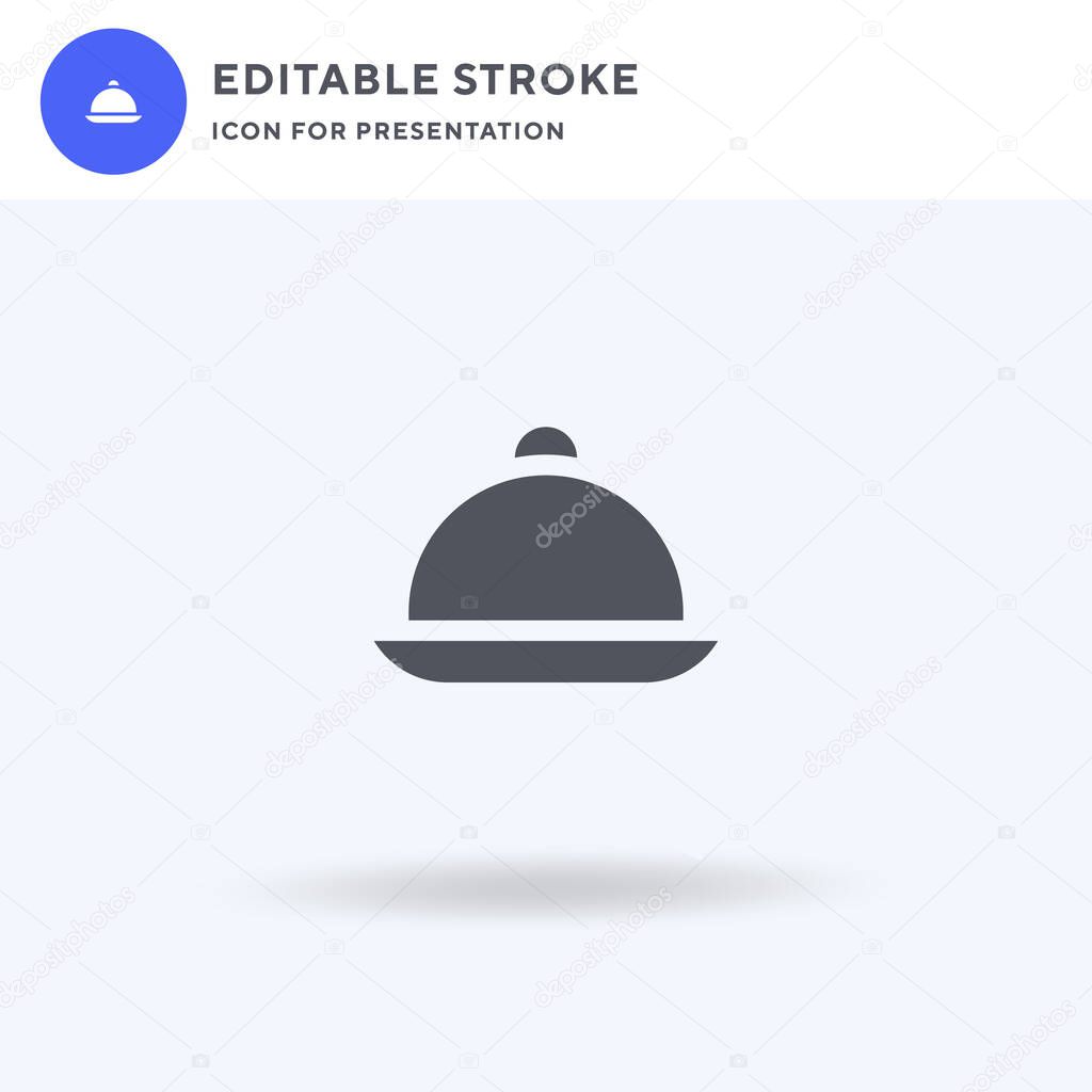 Cloche icon vector, filled flat sign, solid pictogram isolated on white, logo illustration. Cloche icon for presentation.