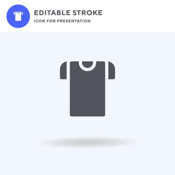 Shirt Icon Vector Filled Flat Sign Solid Pictogram Isolated White - Stok Vektor