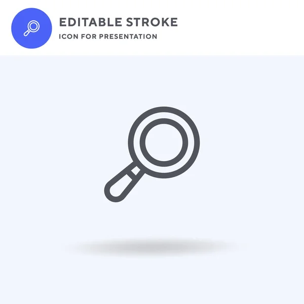 Zoekicoon Vector Gevulde Vlakke Bord Solide Pictogram Geïsoleerd Wit Logo — Stockvector