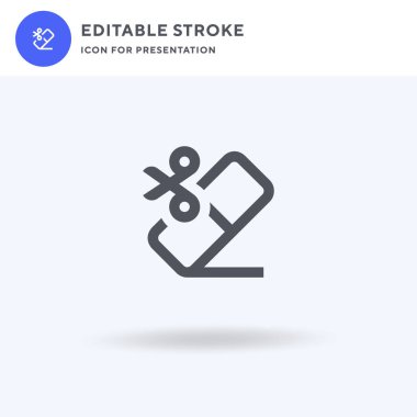 Arkaplan simgesi vektörü, düz tabela, beyaz üzerine izole edilmiş katı resim, logo illüstrasyonu. Sunum için arkaplan simgesi.