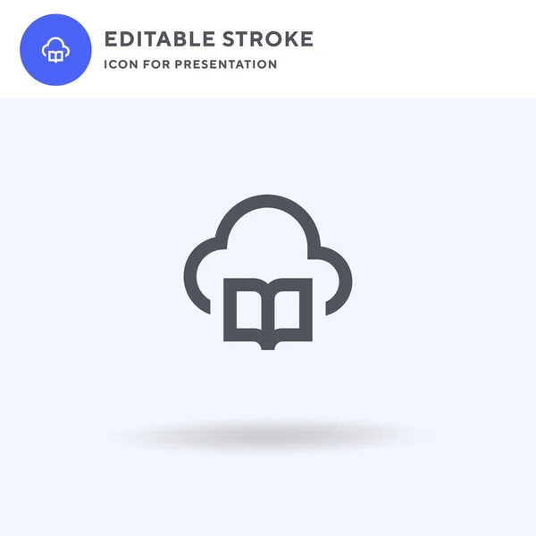 Cloud Icon Vector Gevuld Plat Bord Solide Pictogram Geïsoleerd Wit — Stockvector