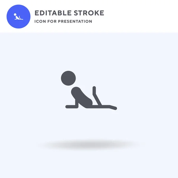 Enkele Icoon Vector Gevulde Vlakke Teken Solide Pictogram Geïsoleerd Wit — Stockvector