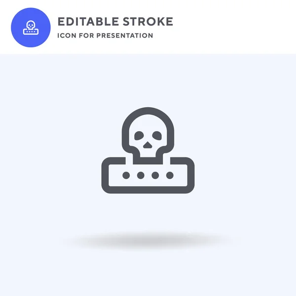 Pin Code Icoon Vector Gevuld Plat Teken Solide Pictogram Geïsoleerd — Stockvector