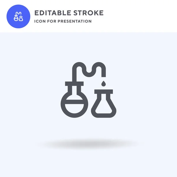 Distillatie Icoon Vector Gevulde Vlakke Teken Solide Pictogram Geïsoleerd Wit — Stockvector