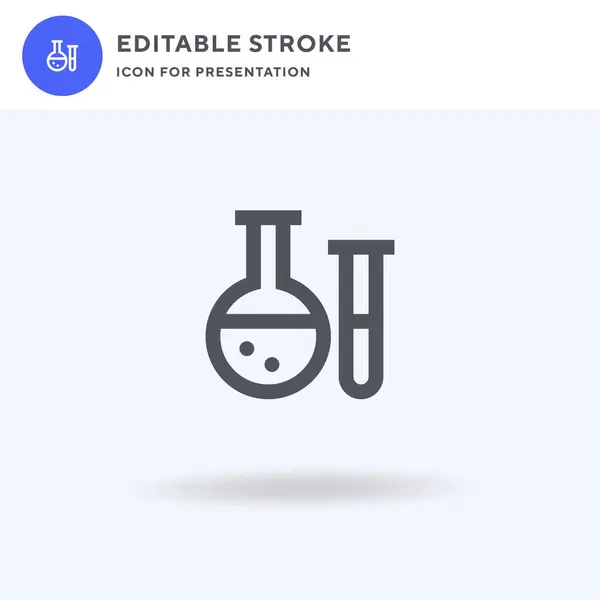 Chemie Icoon Vector Gevulde Vlakke Teken Solide Pictogram Geïsoleerd Wit — Stockvector