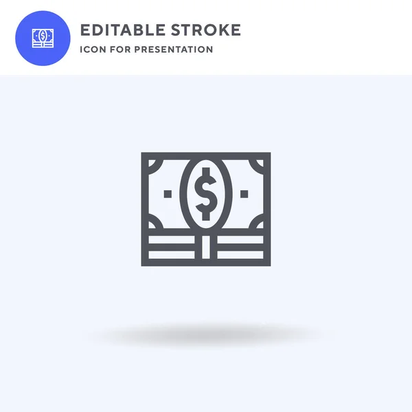 Budget Icoon Vector Gevulde Platte Teken Solide Pictogram Geïsoleerd Wit — Stockvector