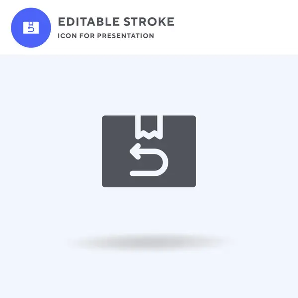 Return Icon Vektor Gefülltes Flaches Zeichen Solides Piktogramm Auf Weiß — Stockvektor