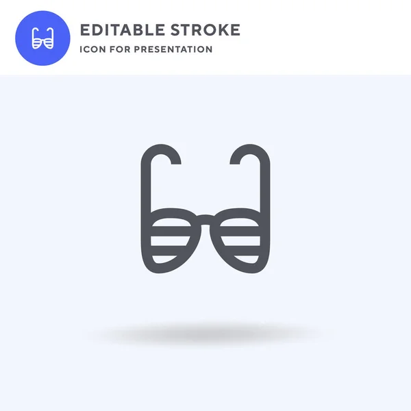 Fun Brille Icon Vektor Gefüllte Flache Zeichen Solides Piktogramm Isoliert — Stockvektor