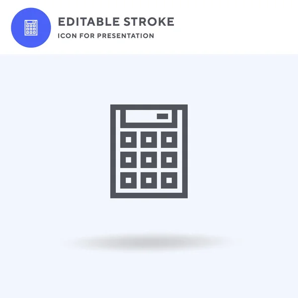 Calculator Icoon Vector Gevuld Plat Teken Solide Pictogram Geïsoleerd Wit — Stockvector