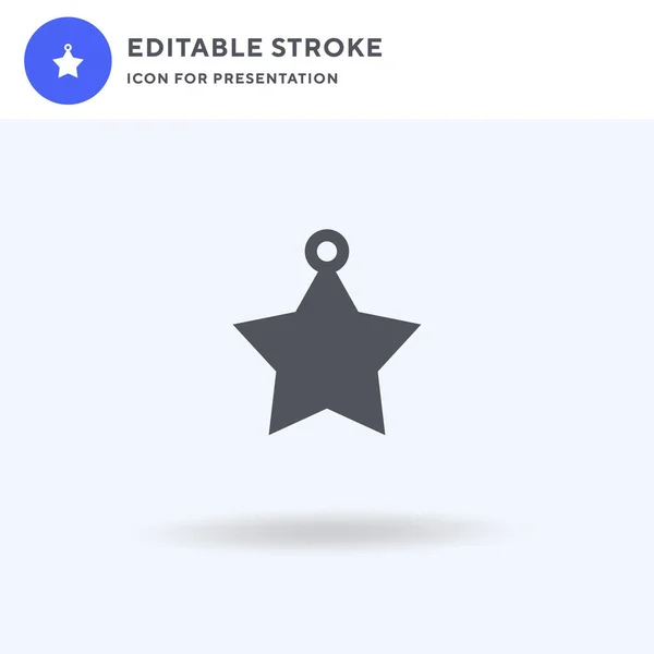 Vector de icono de estrella, signo plano lleno, pictograma sólido aislado en blanco, ilustración del logotipo. Icono estrella para presentación. — Vector de stock