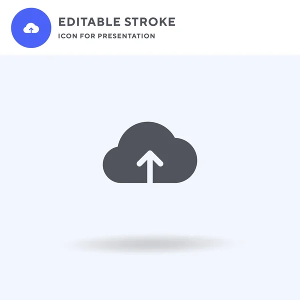 Vector de icono de nube, signo plano lleno, pictograma sólido aislado en blanco, ilustración del logotipo. Icono de nube para presentación. — Vector de stock