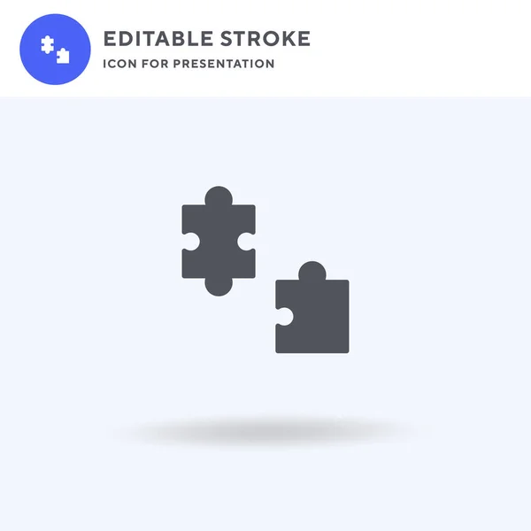 Puzzel Icoon Vector Gevulde Vlakke Teken Solide Pictogram Geïsoleerd Wit — Stockvector