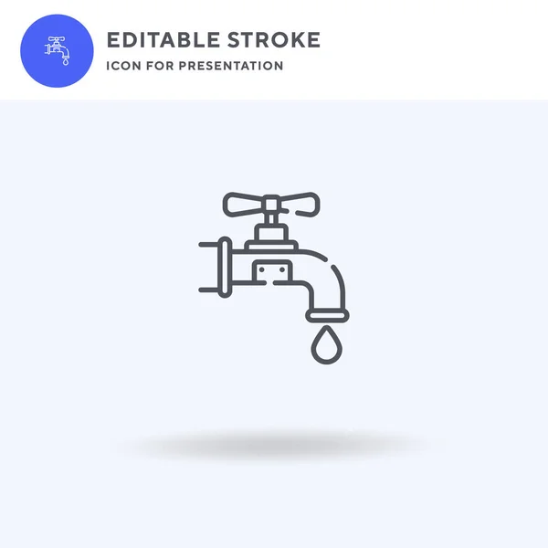 Watericoon Vector Gevulde Vlakke Bord Solide Pictogram Geïsoleerd Wit Logo — Stockvector