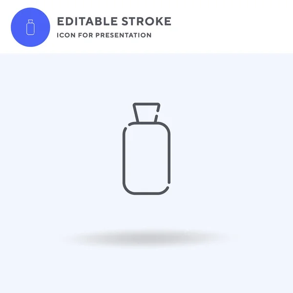 Warm Water Fles Pictogram Vector Gevuld Plat Teken Solide Pictogram — Stockvector