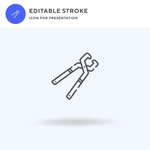 Forceps Icoon Vector Gevulde Vlakke Teken Solide Pictogram Geïsoleerd Wit — Stockvector