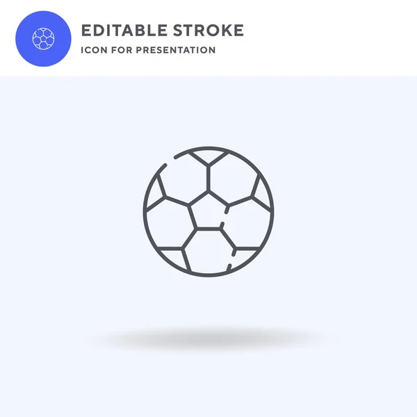 Футбольный Мяч Иконка Вектор Заполненный Плоский Знак Твердая Пиктограмма Изолированы — стоковый вектор