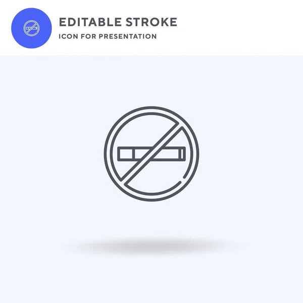 Smoking Icon Vector Filled Flat Sign Solid Pictogram Isolated White - Stok Vektor