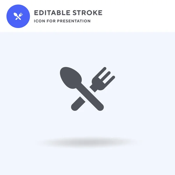 Appetite Vector Icono Lleno Signo Plano Pictograma Sólido Aislado Blanco — Vector de stock