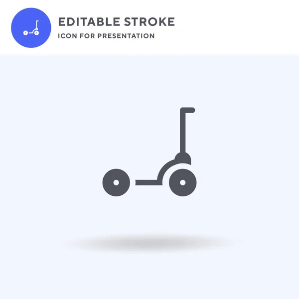 Scooter Ikon Vektor Töltött Lapos Jel Szilárd Piktogram Elszigetelt Fehér — Stock Vector