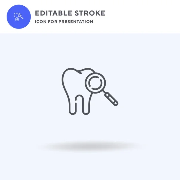 Vector Icono Dentista Signo Plano Lleno Pictograma Sólido Aislado Blanco — Vector de stock