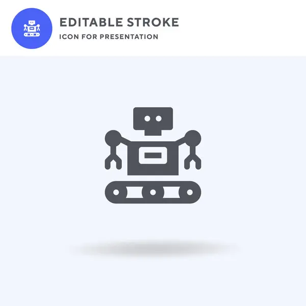 Roboter Icon Vektor Gefülltes Flaches Schild Solides Piktogramm Auf Weiß — Stockvektor