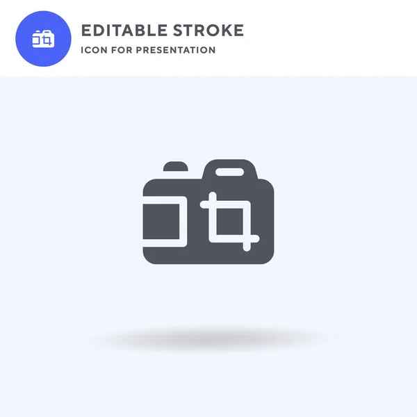 Crop Icon Vector Gevulde Vlakke Teken Solide Pictogram Geïsoleerd Wit — Stockvector