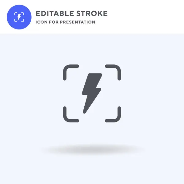 Flash Symbol Icon Vektor Gefülltes Flaches Zeichen Solides Piktogramm Auf — Stockvektor