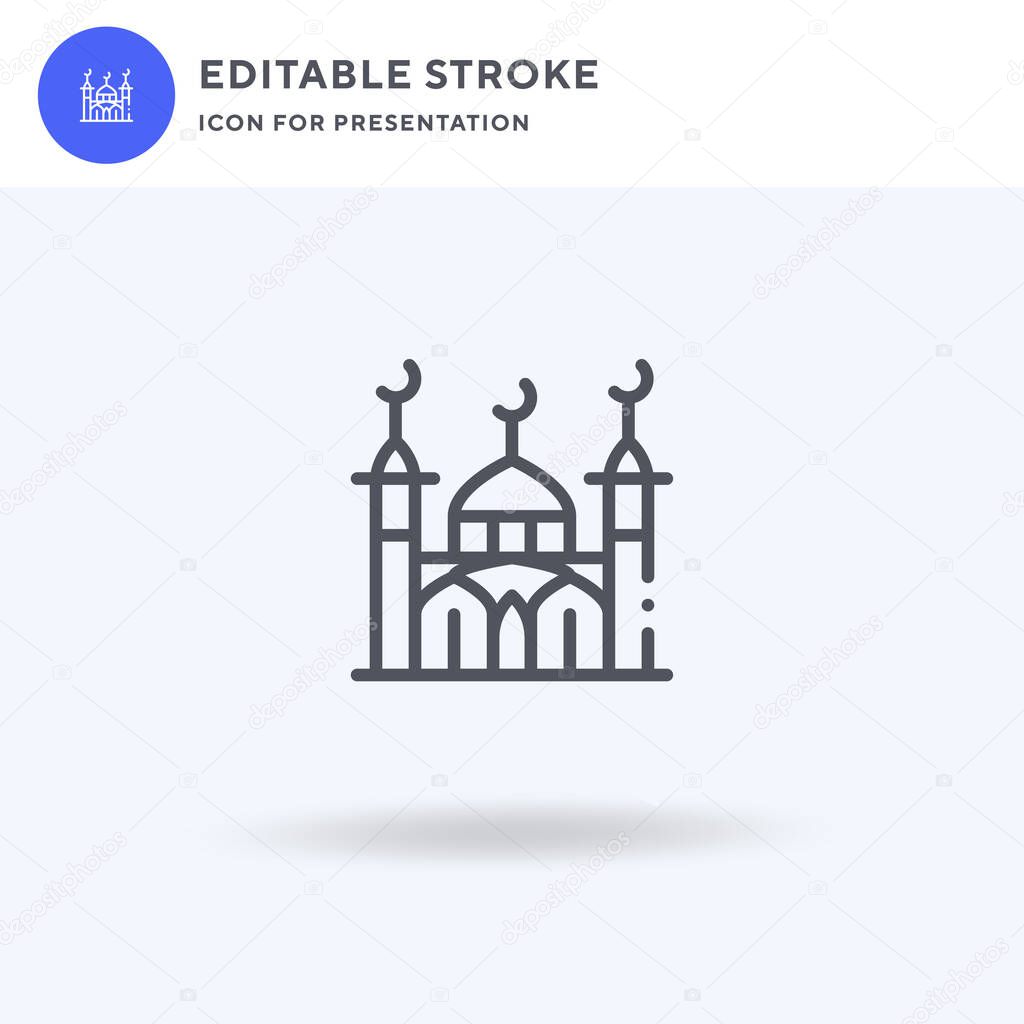 Kul Sharif Mosque icon vector, filled flat sign, solid pictogram isolated on white, logo illustration. Kul Sharif Mosque icon for presentation.