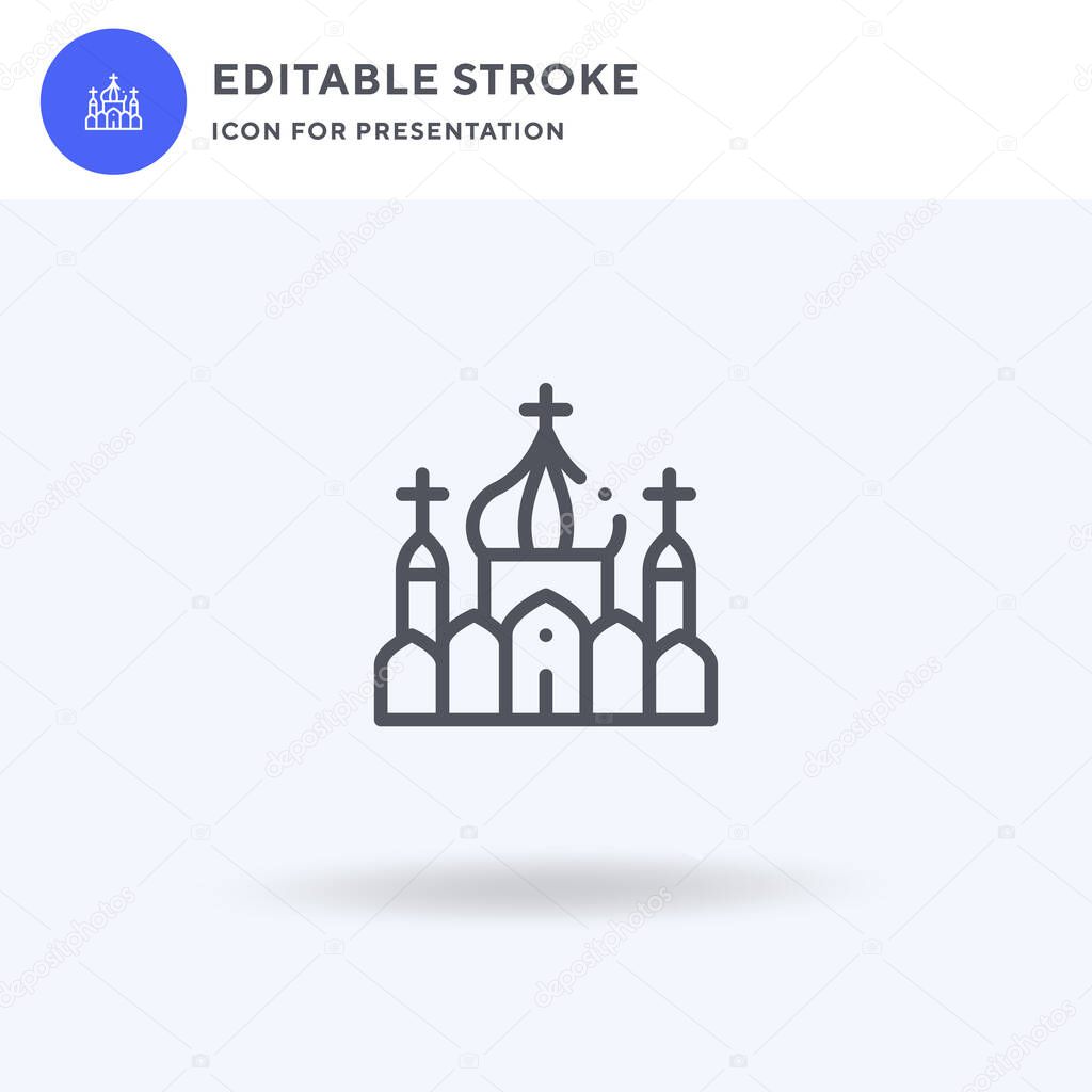 Timisoara Orthodox Cathedral icon vector, filled flat sign, solid pictogram isolated on white, logo illustration. Timisoara Orthodox Cathedral icon for presentation.