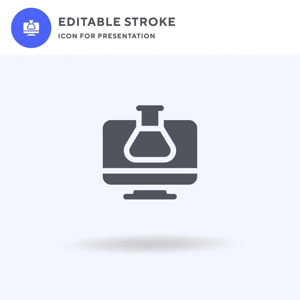 Chemie Icoon Vector Gevulde Vlakke Teken Solide Pictogram Geïsoleerd Wit — Stockvector