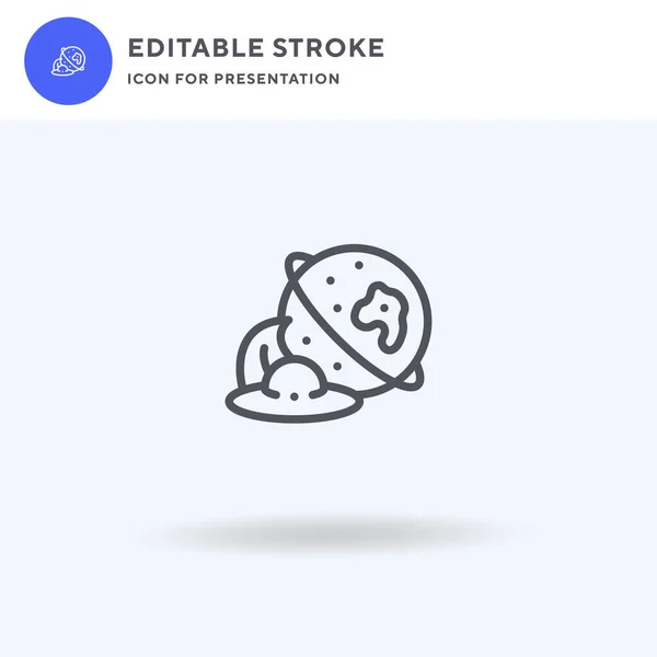 Vector Icono Ovni Signo Plano Lleno Pictograma Sólido Aislado Blanco — Vector de stock