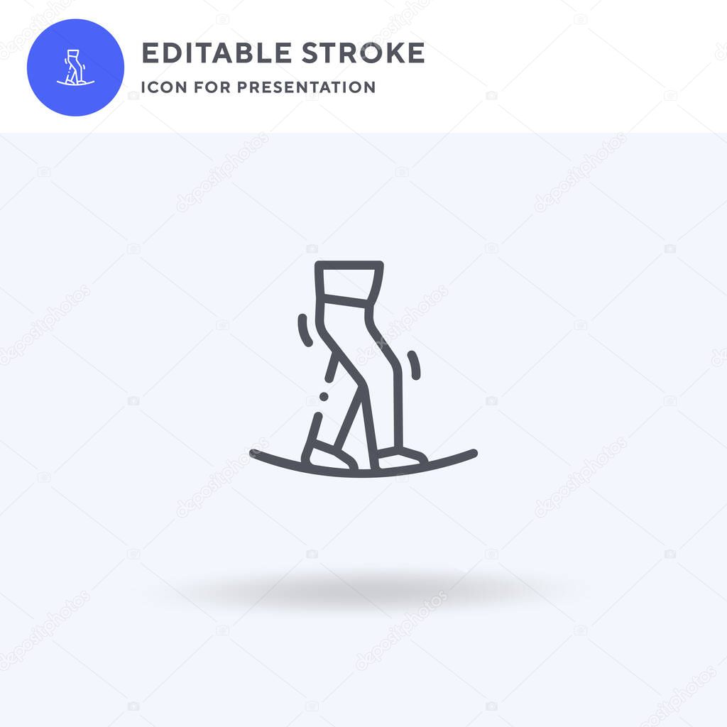 Tightrope Walker icon vector, filled flat sign, solid pictogram isolated on white, logo illustration. Tightrope Walker icon for presentation.