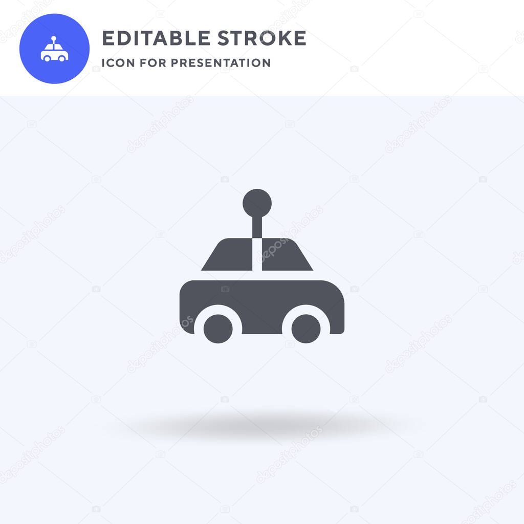Car icon vector, filled flat sign, solid pictogram isolated on white, logo illustration. Car icon for presentation.