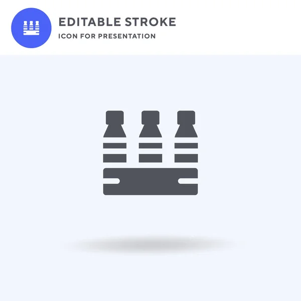 Melk Icoon Vector Gevulde Vlakke Teken Solide Pictogram Geïsoleerd Wit — Stockvector