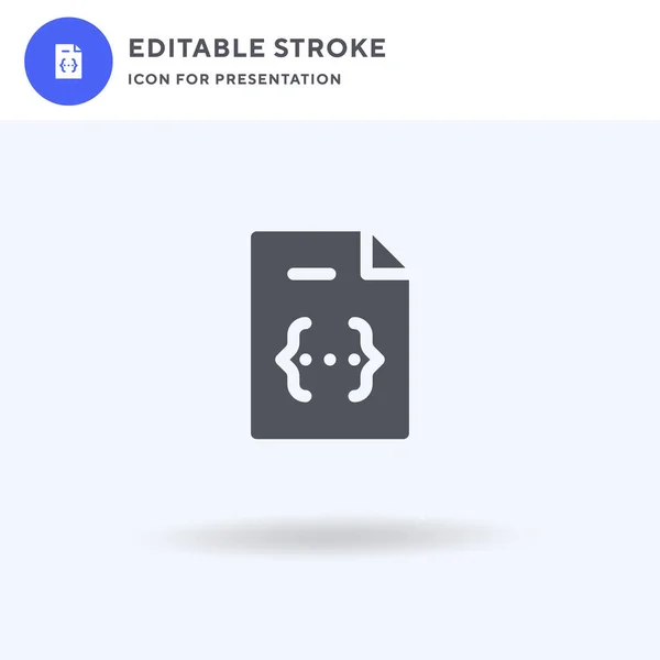 Vector Icono Css Signo Plano Lleno Pictograma Sólido Aislado Blanco — Vector de stock