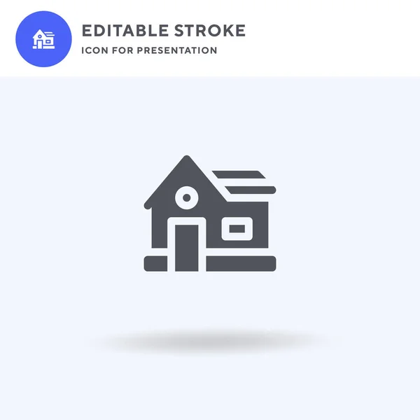 Huis Icoon Vector Gevuld Plat Teken Solide Pictogram Geïsoleerd Wit — Stockvector