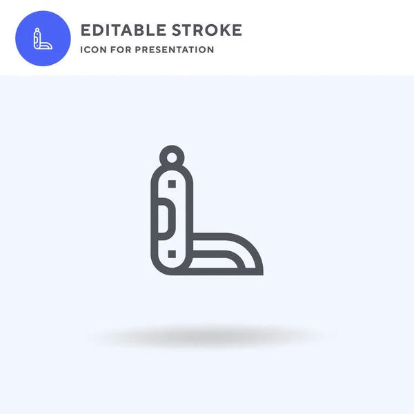 Penknife Icon Vector Gevuld Plat Bord Solide Pictogram Geïsoleerd Wit — Stockvector